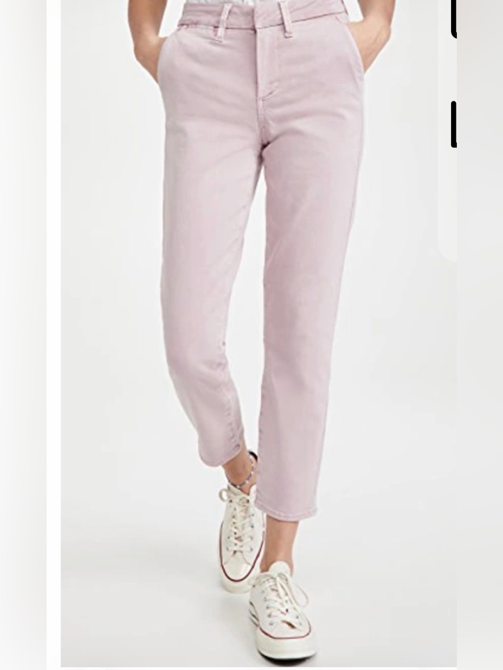 🇮🇹 EMPORIO ARMANI (13.5”) IT38 Women's lilac Ancle Pants cuffed Cotton mid-rise